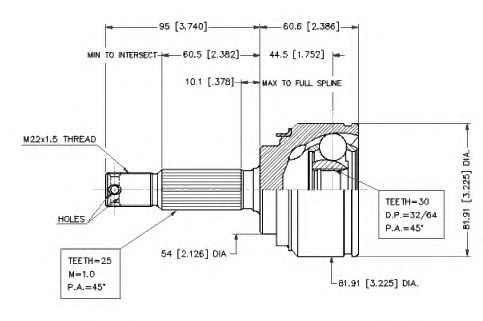 VEMA 18592 Joint Kit, drive shaft